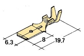 Konektor kolík 6,3mm, 1-2,5mm