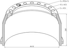 Brzdový buben MAN / Mercedes 410x180 - zadní