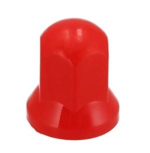 Krytka kolového šroubu 32 mm, červená, vyšší