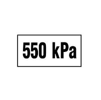Štítek označení  tlaku v pneumatikách 550kPa