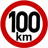 Samolepka - rýchlosť 100km / h