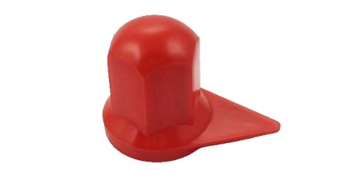 Krytka kolového šroubu 33mm - červená s ukazatelem