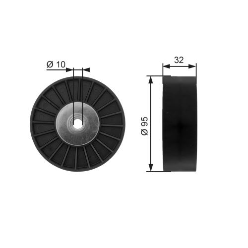 Vodiace kladka 95x32mm
