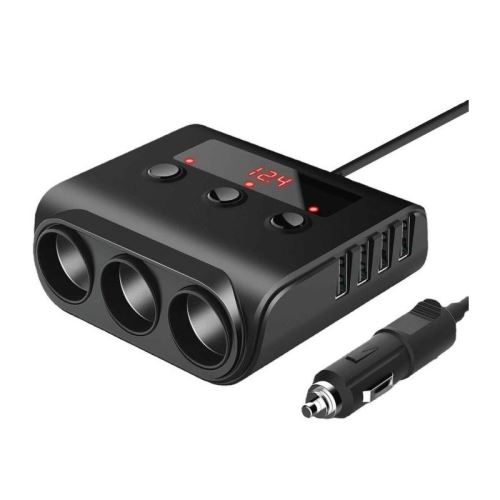 Roztrojka zapalovače s USB, s vypínáčem (1)