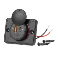 Vodotěsná nabíječka 2xUSB 12/24V s podsvícením