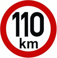 Samolepka - rychlost 110km/h