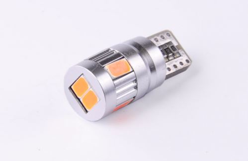 blister 2ks LED 12V 5W W2,1x9,5d oranžová