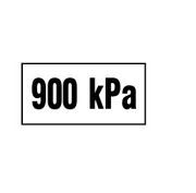 Štítek označení  tlaku v pneumatikách 900kPa