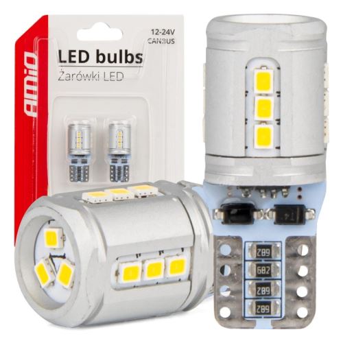 2ks LED 12V/24V 5W W2,1x9,5d čirá CANBUS