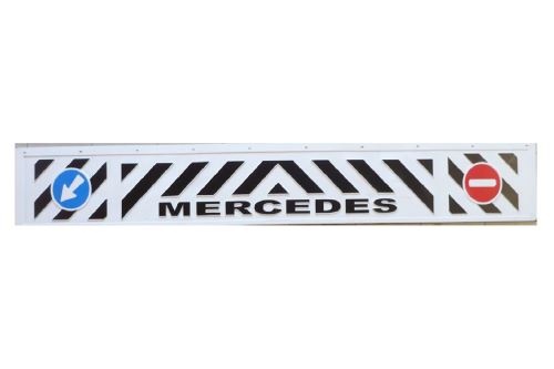 Dlouhá zástěrka MERCEDES na návěs - bílá