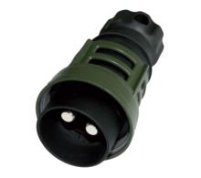 Zástrčka 2P JAEGER (NATO), hliník