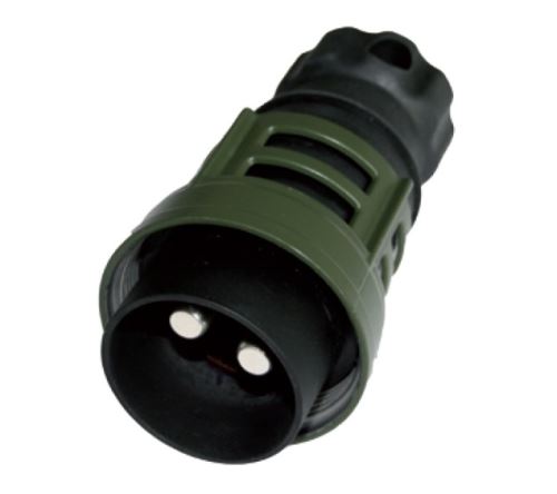 Zástrčka 2P JAEGER (NATO), hliník