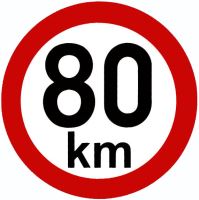 Samolepka - rychlost 80 km/h