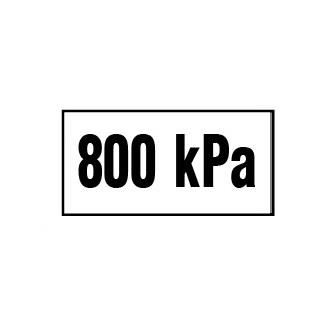 Štítek označení  tlaku v pneumatikách 800kPa