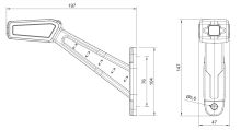 Obrysové světlo Fristom FT-146 LED, dlouhé, pravé (1)