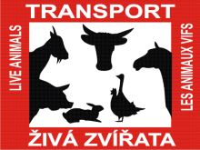 Štítek Transport živých zvířat, plast 3mm, 400x300mm