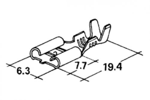 Konektor dutinka 6,3mm, 1-2,5mm