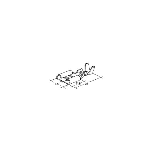 Konektor dutinka 6,3 mm, 1-2,5mm
