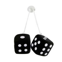 Plyšové bloky do auta Lucky Vegas, čierné