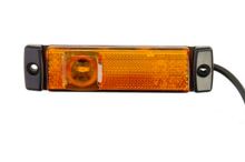 Poziční světlo Hella kruhová LED s odrazkou, oranžové,  12V