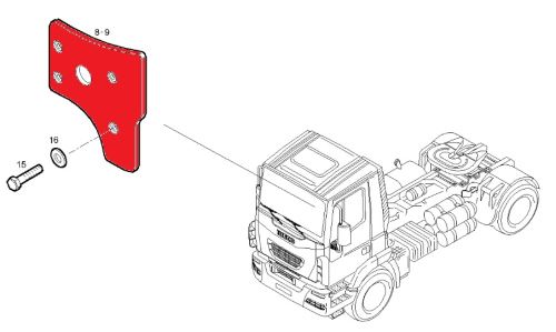 Záslepka střešního pozičního světla Iveco Trakker , pravý
