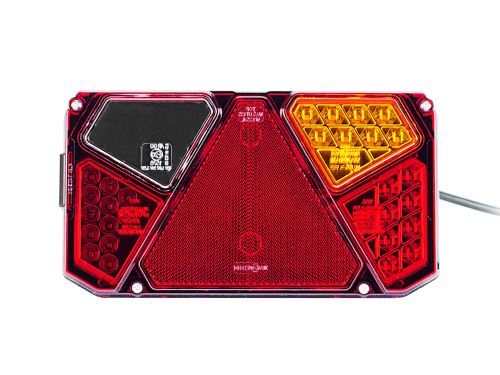 Koncový světlomet LED hranatý WAS, W125, pravé