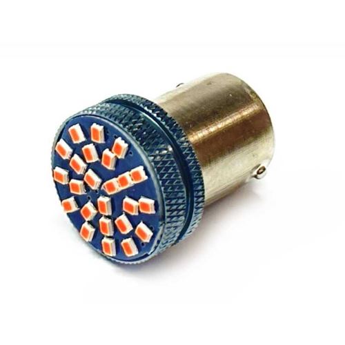 Žárovka LED 12-24V 10W BA15s červená