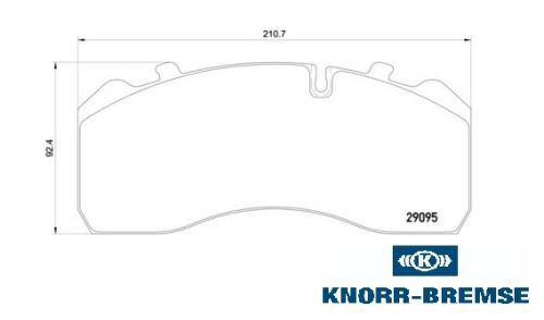 Brzdové doštičky Meritor 29095