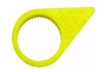 Krúžok matice kolesa sa strelkou žltý 33mm