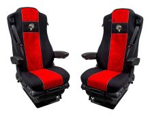Autopotahy MB Actros MP4 - obě sedačky stejné, červené