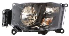 Hlavní světlomet Renault T/K - černý, LED denní svícení, levý
