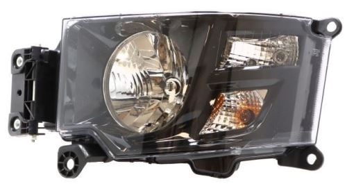Hlavní světlomet Renault T/K - černý, LED denní svícení, levý