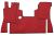 Kožené koberce pod nohy Scania 4, červené