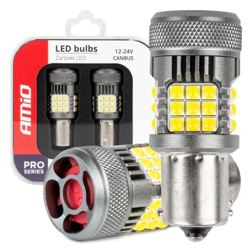 2ks žárovka LED 12/24V, 21W, BA15s čirá CANBUS 3400lm